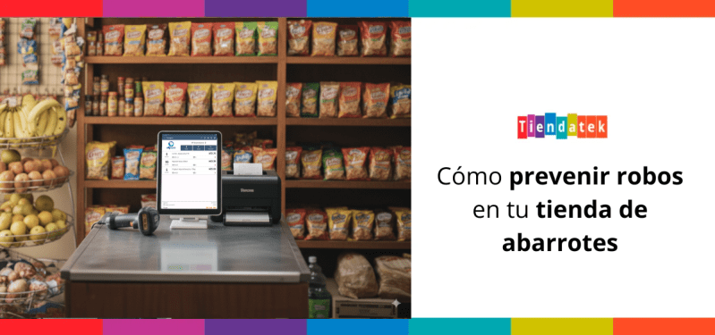 Tendero usando Tiendatek para controlar su tienda y prevenir robos